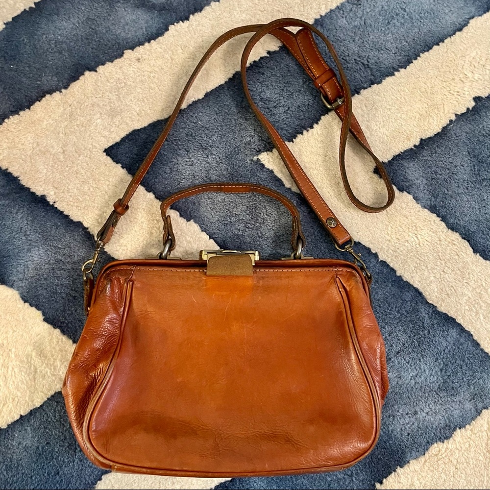 Patricia Nash Gracchi Crossbody Bag Cognac Leather